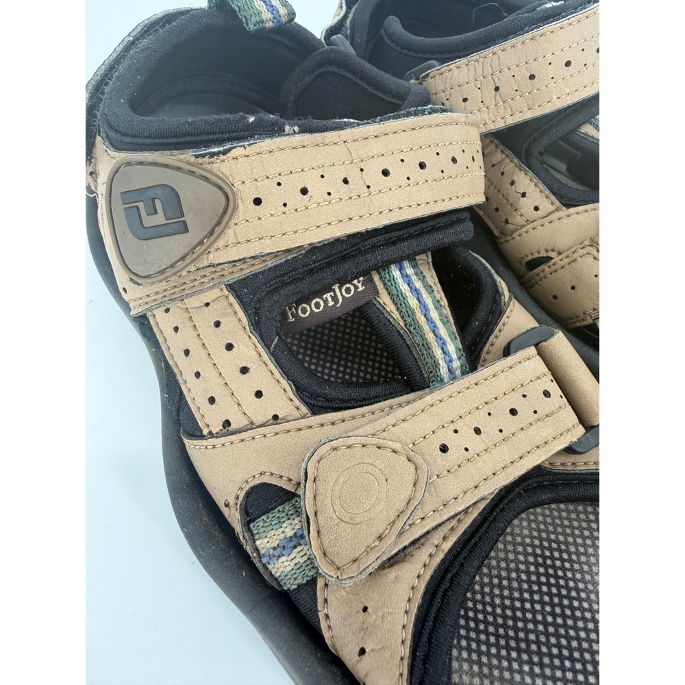 FootJoy Women Tan Golf Sandals Softspikes Open Toe Strappy Athletic Shoes